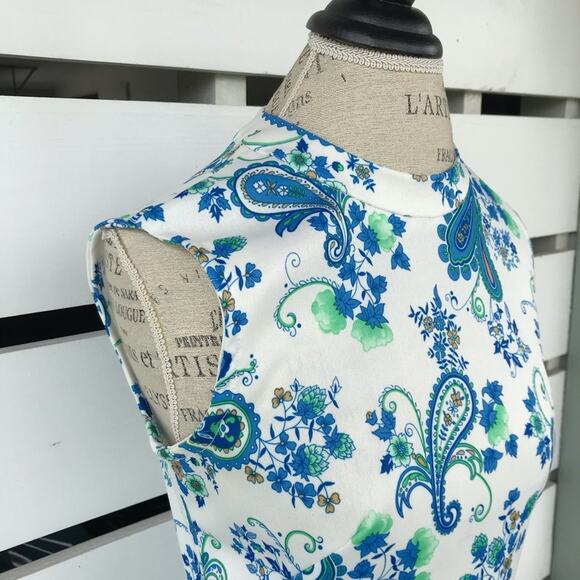 Vintage 50s 60s handmade dress with pleated swing skirt - Picture 5 of 11